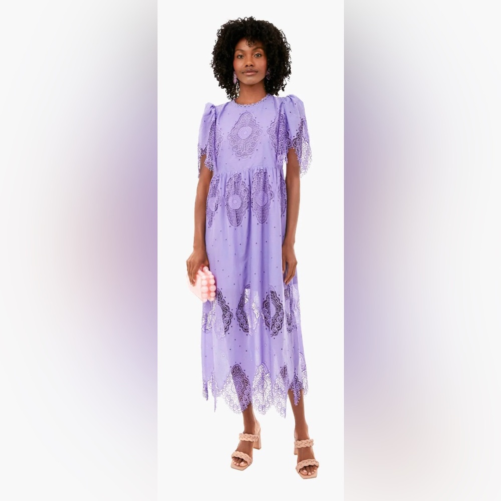 Tuckernuck purple lilac lace Catalina midi dresss like new xxl
